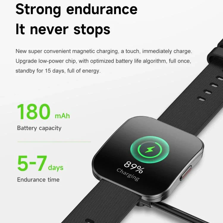 U17 1,85 Zoll ultradünnes Curved-Display IP68 Sport-Smartwatch