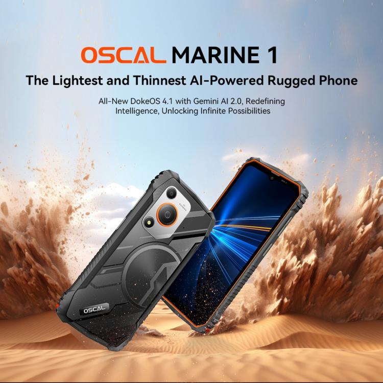 Blackview Oscal Marine 1, 6,56 Zoll, Android 15, Unisoc UMS9230E T615 Octa-Core-Prozessor, Netzwerk: 4G, OTG, NFC, 4 GB + 128 GB