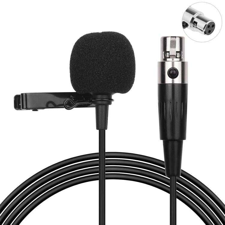 Metall Ansteckmikrofon, Kabellänge: 1,5 m, 3-Pin XLR Stecker, 4-Pin XLR Stecker