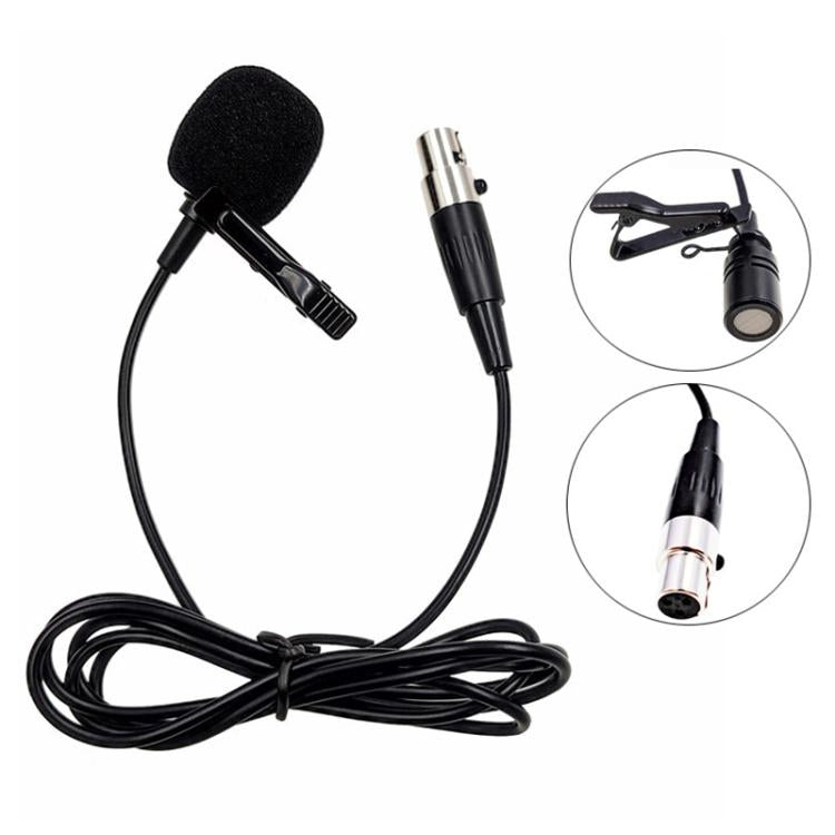 Metall Ansteckmikrofon, Kabellänge: 1,5 m, 3-Pin XLR Stecker, 4-Pin XLR Stecker