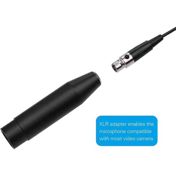 Metall Ansteckmikrofon, Kabellänge: 1,5 m, 3-Pin XLR Stecker, 4-Pin XLR Stecker