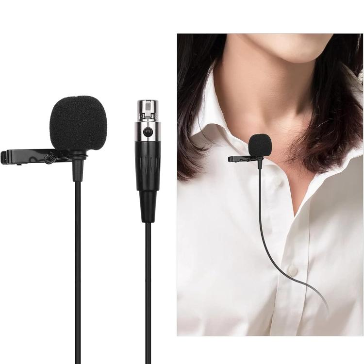 Metall Ansteckmikrofon, Kabellänge: 1,5 m, 3-Pin XLR Stecker, 4-Pin XLR Stecker