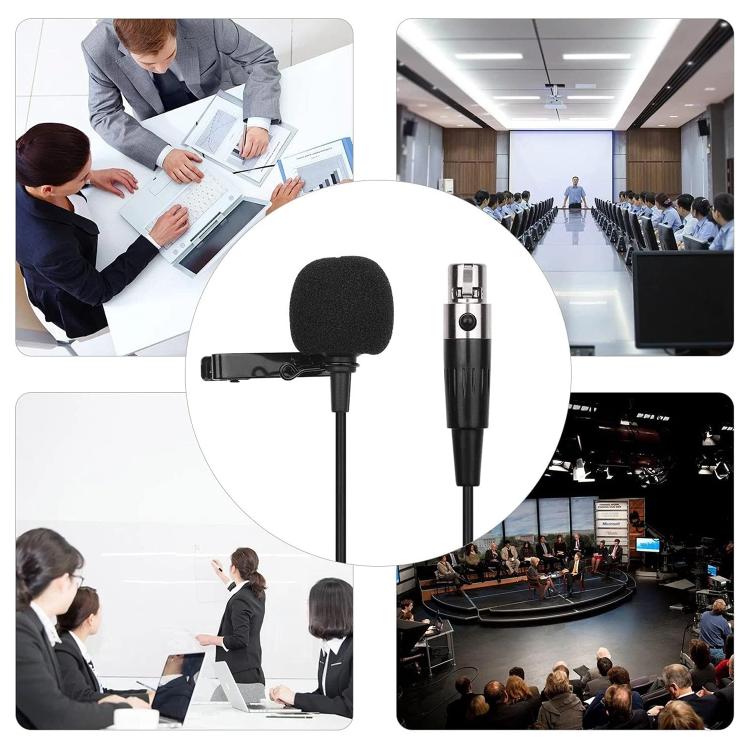 Metall Ansteckmikrofon, Kabellänge: 1,5 m, 3-Pin XLR Stecker, 4-Pin XLR Stecker