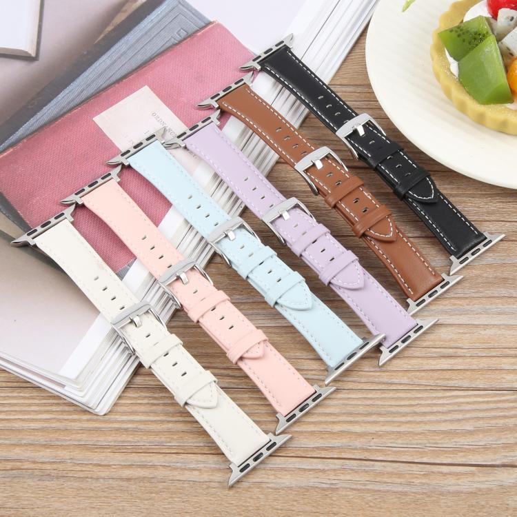 Uhrenarmband aus Seidenmikrofaserleder, für Apple Watch 46 mm / 49 mm / 45 mm / 44 mm, für Apple Watch 42 mm / 41 mm / 40 mm / 38 mm