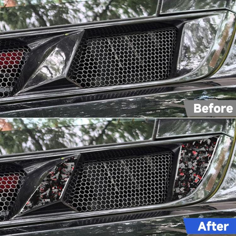6pcs/Set Forged Gold Foil Carbon Fiber Car Engine Side Vents Decorative Sticker for Chevrolet Corvette C8 2020-, Left and Right Driver, Engine Side Vents