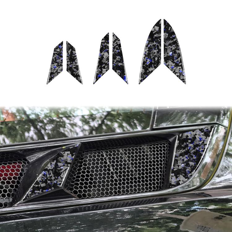 6pcs/Set Forged Gold Foil Carbon Fiber Car Engine Side Vents Decorative Sticker for Chevrolet Corvette C8 2020-, Left and Right Driver, Engine Side Vents