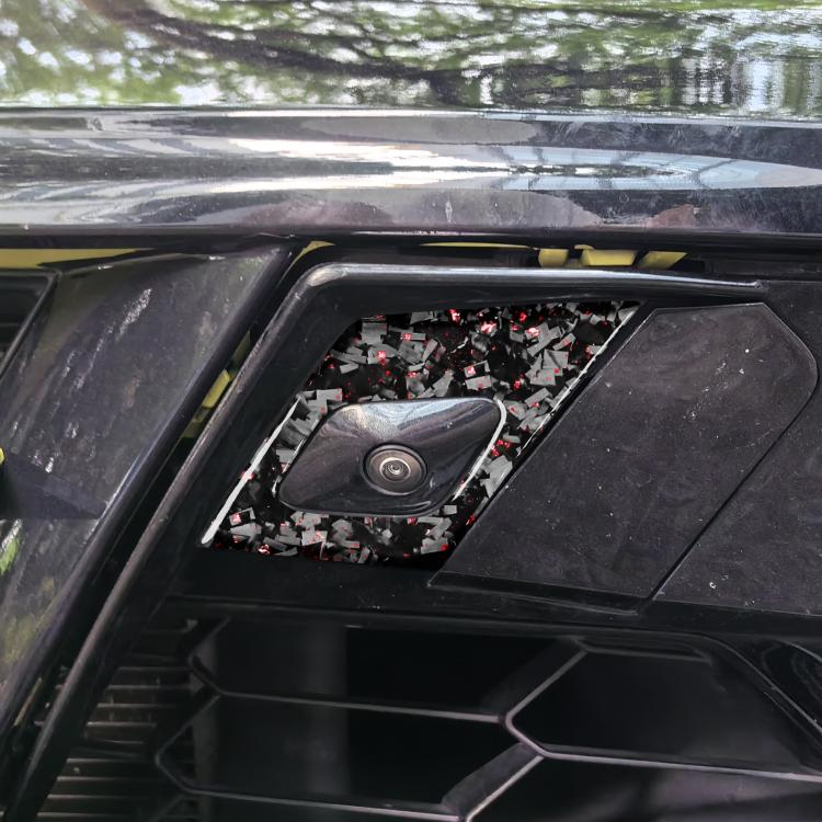 2pcs/Set Forged Gold Foil Carbon Fiber Car Door Radar Decorative Sticker for Chevrolet Corvette C8 2020-, Left and Right Driver, Door Radar