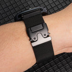 Milanaise-Armband aus Titanstahl mit Regenschirm-Schließe, passend für Samsung Galaxy Watch Ultra / Ultra 2025 und Samsung Galaxy Watch8 / Watch8 Classic