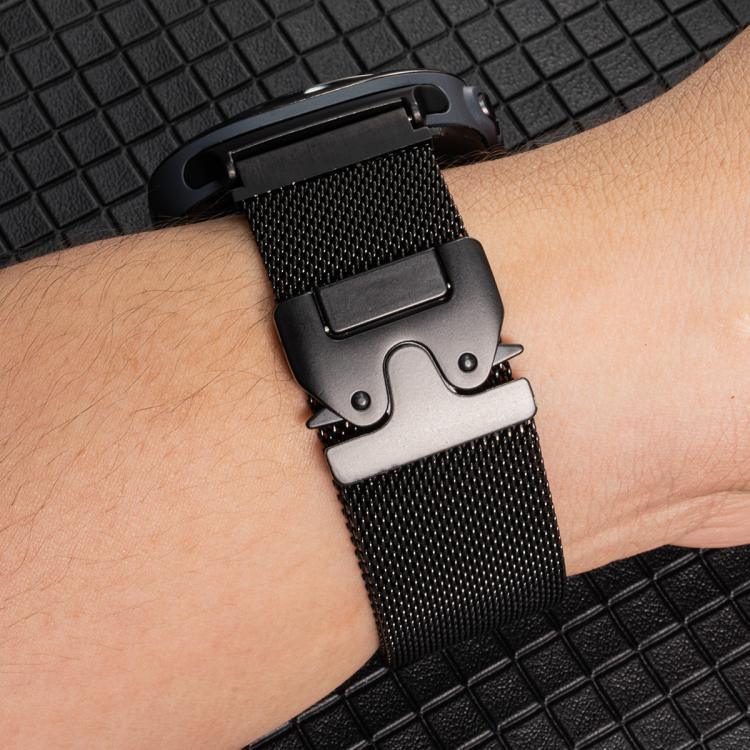 Milanaise-Armband aus Titanstahl mit Regenschirm-Schließe, passend für Samsung Galaxy Watch Ultra / Ultra 2025 und Samsung Galaxy Watch8 / Watch8 Classic