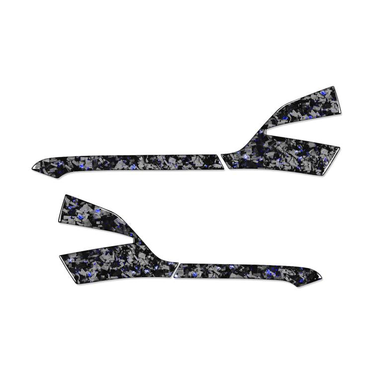 4pcs/Set Forged Gold Foil Carbon Fiber Car Rearview Mirror Decorative Sticker for Chevrolet Corvette C8 2020-, Right Driver, Rearview Mirror, Right Driver