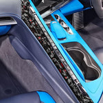 2pcs/Set Forged Gold Foil Carbon Fiber Car Center Console Side Decorative Sticker for Chevrolet Corvette C8 2020-, Right Driver, Center Console Side, Right Driver