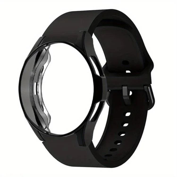 Silikonarmband mit TPU-Gehäuse, für Samsung Galaxy Watch 7 44mm, für Samsung Galaxy Watch 7 40mm, für Samsung Galaxy Watch 4 Classic 46mm, für Samsung Galaxy Watch 4 Classic 42mm