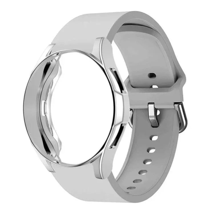 Silikonarmband mit TPU-Gehäuse, für Samsung Galaxy Watch 7 44mm, für Samsung Galaxy Watch 7 40mm, für Samsung Galaxy Watch 4 Classic 46mm, für Samsung Galaxy Watch 4 Classic 42mm