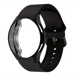 Silikonarmband mit TPU-Gehäuse, für Samsung Galaxy Watch 7 44mm, für Samsung Galaxy Watch 7 40mm, für Samsung Galaxy Watch 4 Classic 46mm, für Samsung Galaxy Watch 4 Classic 42mm