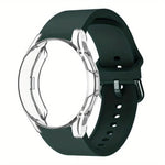 Silikonarmband mit TPU-Gehäuse, für Samsung Galaxy Watch 7 44mm, für Samsung Galaxy Watch 7 40mm, für Samsung Galaxy Watch 4 Classic 46mm, für Samsung Galaxy Watch 4 Classic 42mm