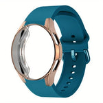 Silikonarmband mit TPU-Gehäuse, für Samsung Galaxy Watch 7 44mm, für Samsung Galaxy Watch 7 40mm, für Samsung Galaxy Watch 4 Classic 46mm, für Samsung Galaxy Watch 4 Classic 42mm