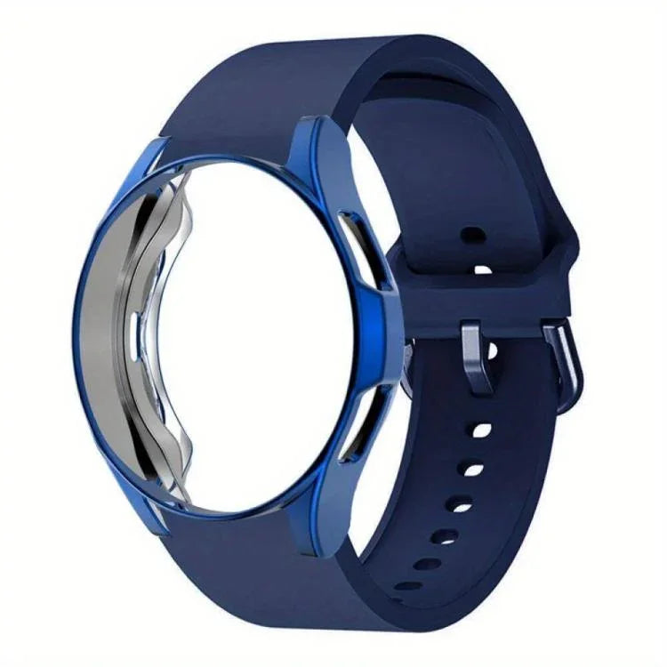 Silikonarmband mit TPU-Gehäuse, für Samsung Galaxy Watch 7 44mm, für Samsung Galaxy Watch 7 40mm, für Samsung Galaxy Watch 4 Classic 46mm, für Samsung Galaxy Watch 4 Classic 42mm