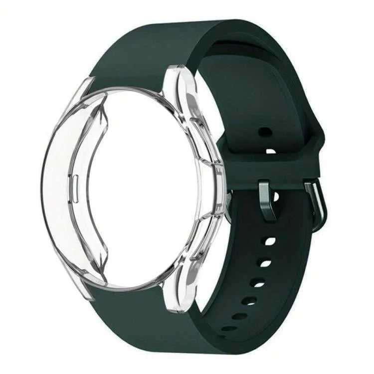 Silikonarmband mit TPU-Gehäuse, für Samsung Galaxy Watch 7 44mm, für Samsung Galaxy Watch 7 40mm, für Samsung Galaxy Watch 4 Classic 46mm, für Samsung Galaxy Watch 4 Classic 42mm
