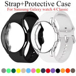 Silikonarmband mit TPU-Gehäuse, für Samsung Galaxy Watch 7 44mm, für Samsung Galaxy Watch 7 40mm, für Samsung Galaxy Watch 4 Classic 46mm, für Samsung Galaxy Watch 4 Classic 42mm