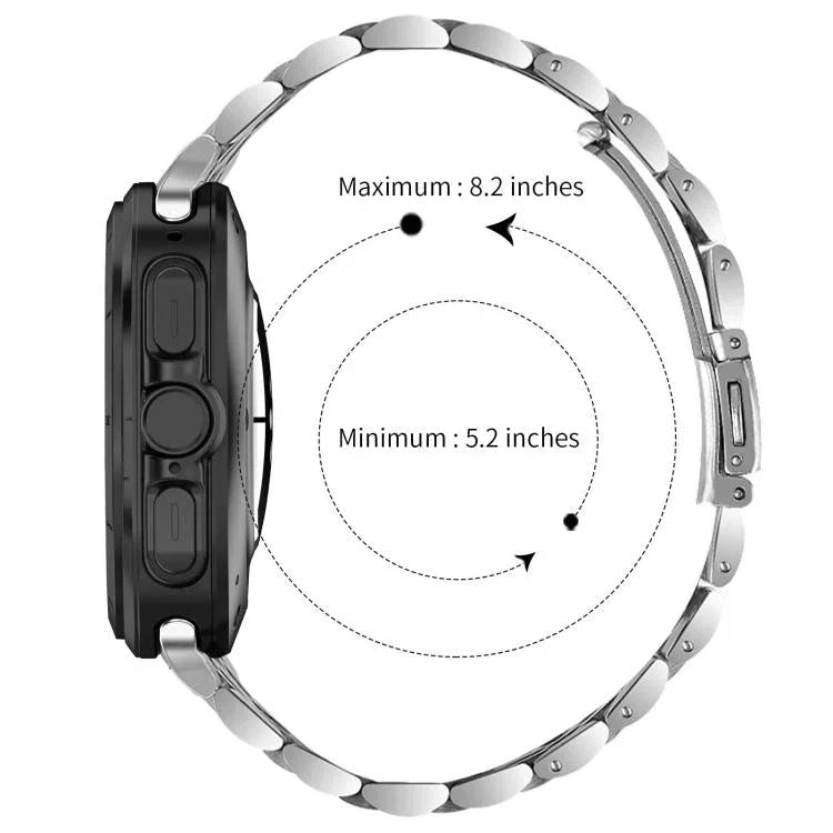 Five Beads Stainless Steel Metal Watch Band, For Samsung Galaxy Watch Ultra / Ultra 2025, For Samsung Galaxy Watch8 / Watch8 Classic