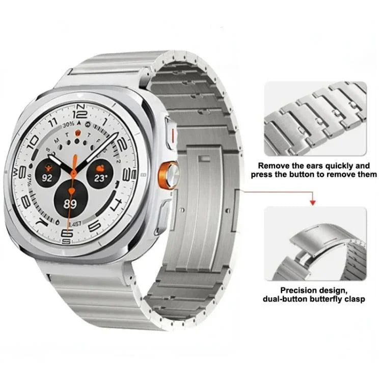 One Bead Side Slide Quick Release Buckle Titanium Alloy Watch Band, For Samsung Galaxy Watch Ultra / Ultra 2025, For Samsung Galaxy Watch8 / Watch8 Classic