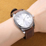 xDfind Retro Crazy Horse Texture Leather Watch Band, 24mm for Suunto 9 / 9 Baro / D5 / Core / 7, 14mm, 18mm, 20mm, 22mm