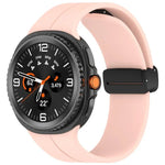 xDfind Faltbares, schwarzes Silikon-Uhrenarmband mit Magnetverschluss, passend für Samsung Galaxy Watch8 / Watch8 Classic