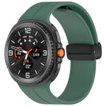 xDfind Faltbares, schwarzes Silikon-Uhrenarmband mit Magnetverschluss, passend für Samsung Galaxy Watch8 / Watch8 Classic