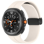 xDfind Faltbares, schwarzes Silikon-Uhrenarmband mit Magnetverschluss, passend für Samsung Galaxy Watch8 / Watch8 Classic