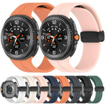 xDfind Faltbares, schwarzes Silikon-Uhrenarmband mit Magnetverschluss, passend für Samsung Galaxy Watch8 / Watch8 Classic