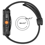 xDfind Faltbares, schwarzes Silikon-Uhrenarmband mit Magnetverschluss, passend für Samsung Galaxy Watch8 / Watch8 Classic