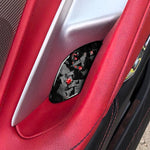 2pcs/Set Forged Gold Foil Carbon Fiber Car Inside Door Bowl Decorative Sticker for Chevrolet Corvette C8 2020-, Left and Right Driver, Inside Door Bowl