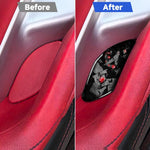 2pcs/Set Forged Gold Foil Carbon Fiber Car Inside Door Bowl Decorative Sticker for Chevrolet Corvette C8 2020-, Left and Right Driver, Inside Door Bowl