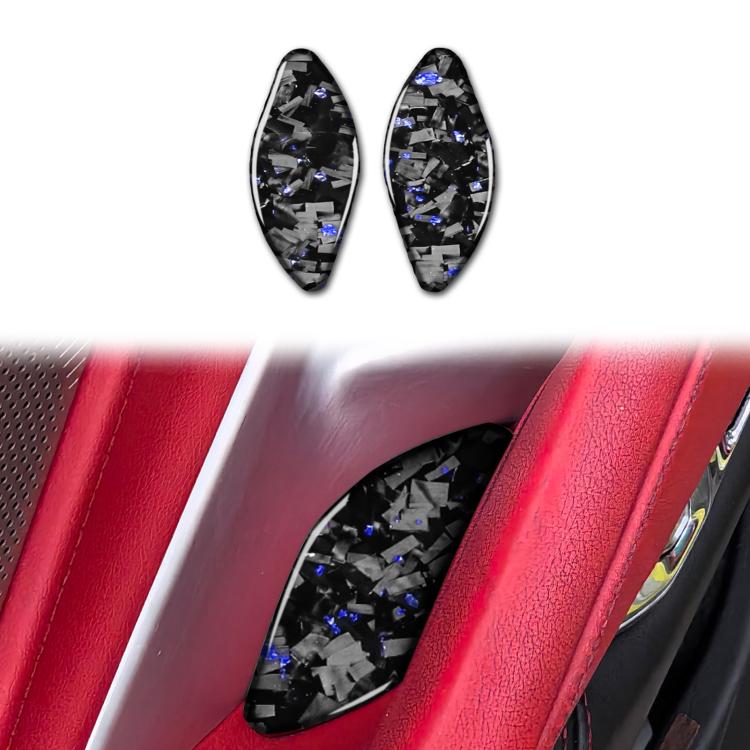2pcs/Set Forged Gold Foil Carbon Fiber Car Inside Door Bowl Decorative Sticker for Chevrolet Corvette C8 2020-, Left and Right Driver, Inside Door Bowl