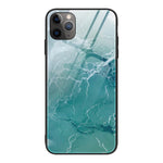 Marble Pattern Glass Protective Case, For iPhone 12 mini, For iPhone 12 Pro Max, For iPhone 11 Pro, For iPhone SE 2022 / SE 2020 / 8 / 7, For iPhone X