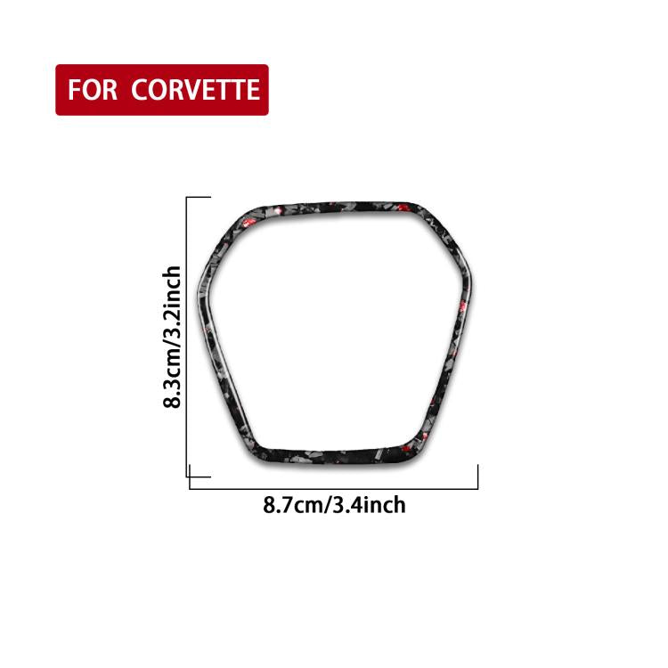 Forged Gold Foil Carbon Fiber Car Steering Wheel Frame Decorative Sticker for Chevrolet Corvette C8 2020-, Left and Right Driver, Steering Wheel Frame