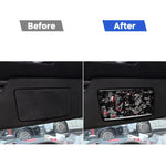 2pcs/Set Forged Gold Foil Carbon Fiber Car Makeup Mirror Panel Decorative Sticker for Chevrolet Corvette C8 2020-, Left and Right Driver, Makeup Mirror Panel