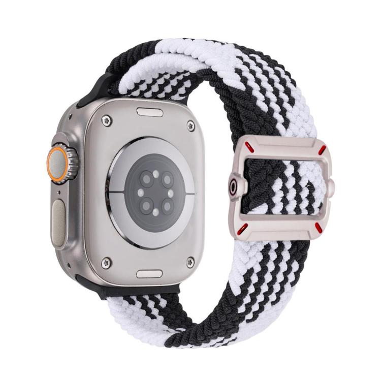 Doppelschlaufen-Uhrenarmband mit mechanischer Dornschließe aus Nylongeflecht, passend für Apple Watch 42 mm / 41 mm / 40 mm / 38 mm