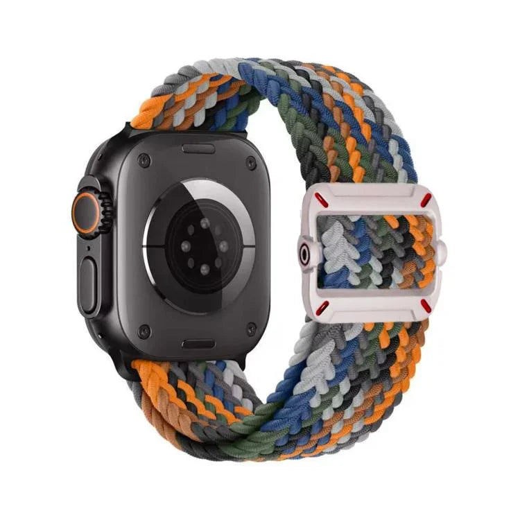 Double Loop Mechanical Buckle Nylon Braid Watch Band, For Apple Watch 42mm / 41mm / 40mm / 38mm