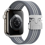 xDfind Fallschirmschnalle, 3-Streifen-Armband aus geflochtenem Nylon, für Apple Watch 42 / 44 / 45 / 46 / 49 mm, für Apple Watch 38 / 40 / 41 / S10 42 mm