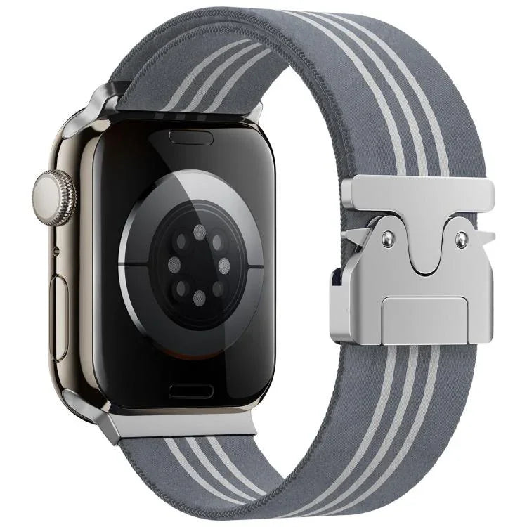 xDfind Fallschirmschnalle, 3-Streifen-Armband aus geflochtenem Nylon, für Apple Watch 42 / 44 / 45 / 46 / 49 mm, für Apple Watch 38 / 40 / 41 / S10 42 mm