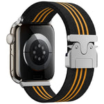xDfind Fallschirmschnalle, 3-Streifen-Armband aus geflochtenem Nylon, für Apple Watch 42 / 44 / 45 / 46 / 49 mm, für Apple Watch 38 / 40 / 41 / S10 42 mm