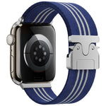 xDfind Fallschirmschnalle, 3-Streifen-Armband aus geflochtenem Nylon, für Apple Watch 42 / 44 / 45 / 46 / 49 mm, für Apple Watch 38 / 40 / 41 / S10 42 mm