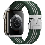 xDfind Fallschirmschnalle, 3-Streifen-Armband aus geflochtenem Nylon, für Apple Watch 42 / 44 / 45 / 46 / 49 mm, für Apple Watch 38 / 40 / 41 / S10 42 mm