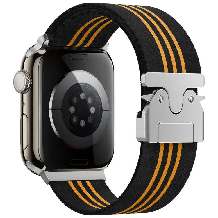 xDfind Fallschirmschnalle, 3-Streifen-Armband aus geflochtenem Nylon, für Apple Watch 42 / 44 / 45 / 46 / 49 mm, für Apple Watch 38 / 40 / 41 / S10 42 mm