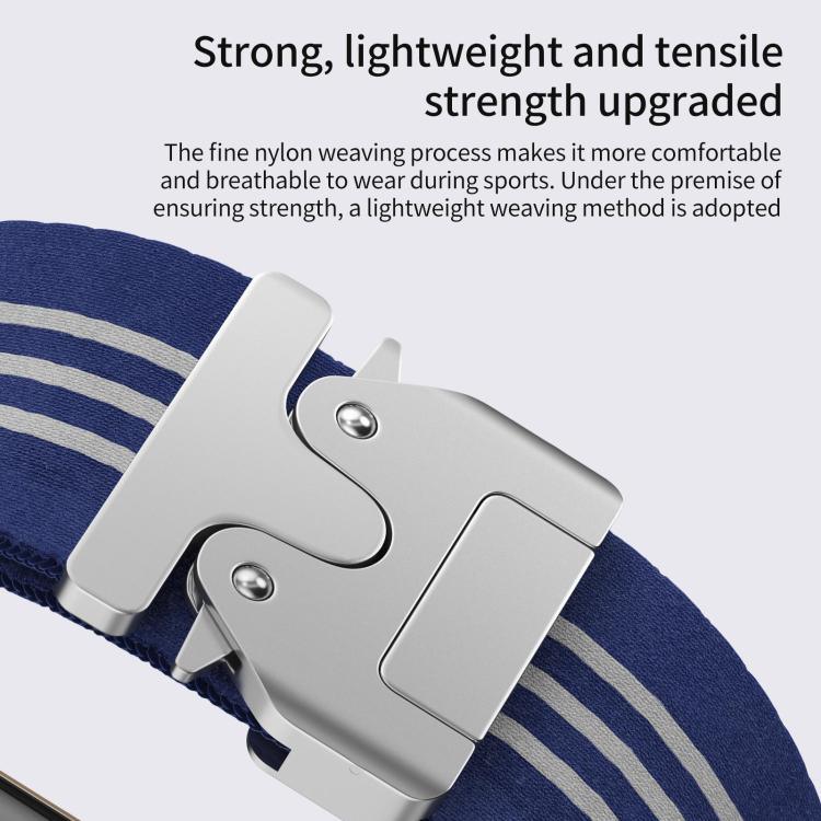 xDfind Fallschirmschnalle, 3-Streifen-Armband aus geflochtenem Nylon, für Apple Watch 42 / 44 / 45 / 46 / 49 mm, für Apple Watch 38 / 40 / 41 / S10 42 mm