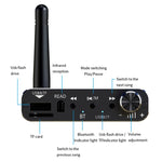 Portable Bluetooth Receiver Audio AUX Adapter Supports USB Disk, TF Card With Remote Control, D19