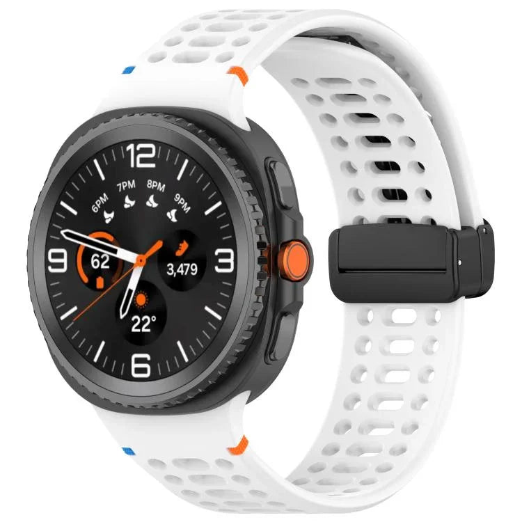 xDfind Magnetisches schwarzes Silikon-Uhrenarmband mit Schnalle, für Samsung Galaxy Watch8 / Watch8 Classic