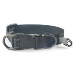 Reflektierendes Haustierhalsband aus Nylon, schwarz, mit Schnalle, S, M, L, Nylonhalsband, S, Nylonhalsband, M, Nylonhalsband, L