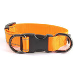 Reflektierendes Haustierhalsband aus Nylon, schwarz, mit Schnalle, S, M, L, Nylonhalsband, S, Nylonhalsband, M, Nylonhalsband, L